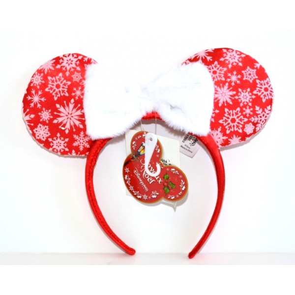 Disneyland Paris Christmas Headband ears in red
