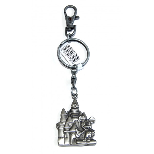 Disneyland Paris Mickey and Castle Metal Keychain Keyring