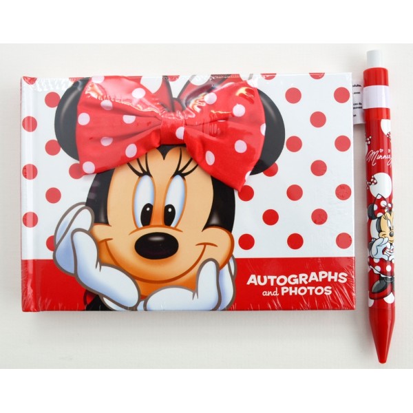 Disney Minnie Mouse Autograph Book and Pen