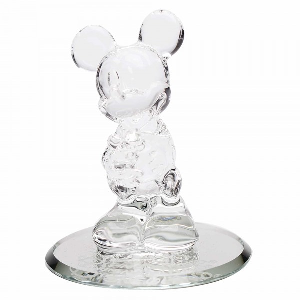 Mickey Mouse figure on mirror, Arribas Glass Collection