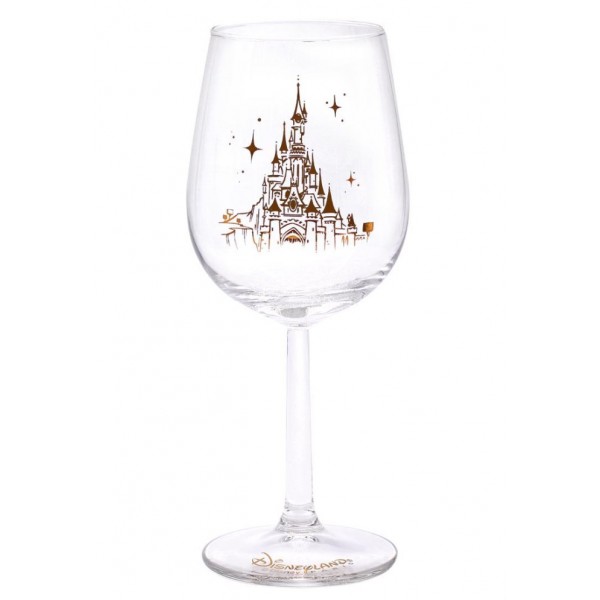 Disneyland Paris Château in golden pattern Wine Glass, Arribas