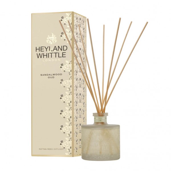 Gold Classic Sandalwood Oud Reed Diffuser 200ml - Heyland & Whittle