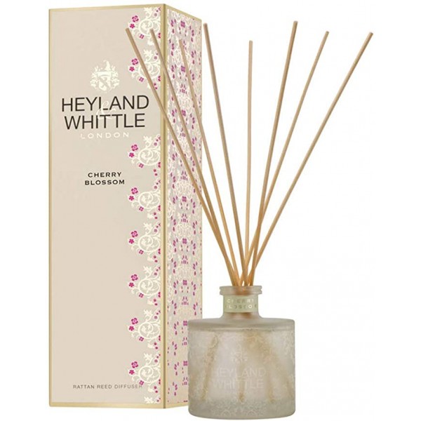 Gold Classic Cherry Blossom Reed Diffuser 200ml - Heyland & Whittle