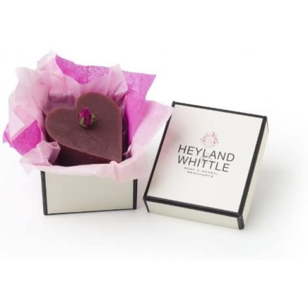 Heart Shaped Rose Natural Soap in a Gift Box - Heyland & Whittle 