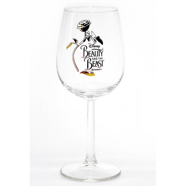 Beauty and the Beast golden pattern wine glass, By Arribas