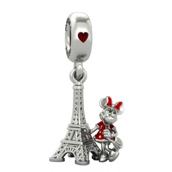 Minnie Mouse next to the Eiffel Tower Charm by Pandora