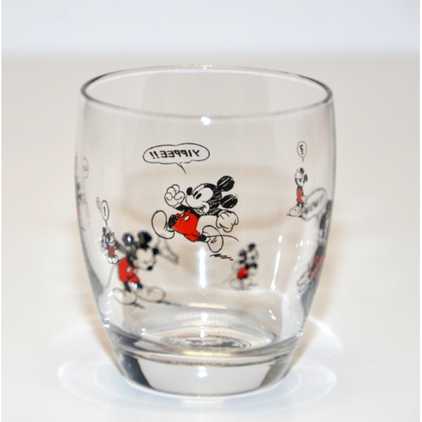 Disneyland Paris Mickey Mouse Comic Strip Small Glass 
