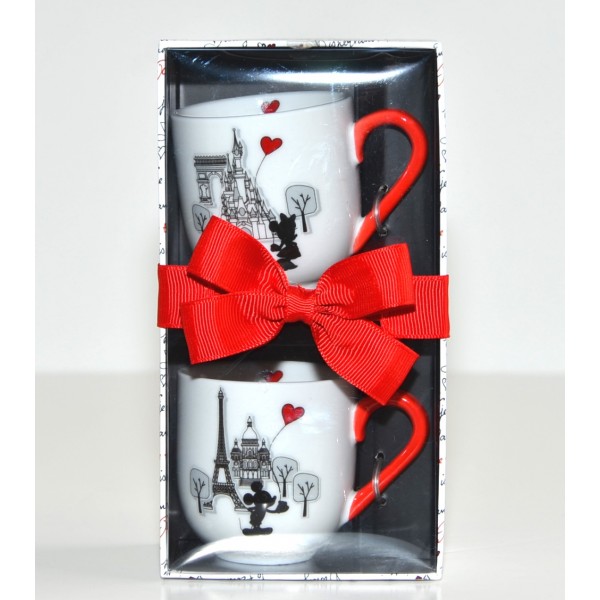 Disneyland Paris Mickey and Minnie Amour Espresso Cups, Set of 2