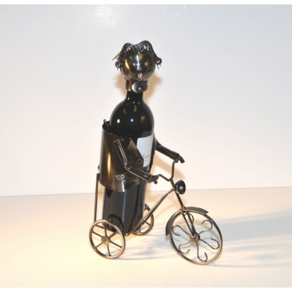 Man Riding Bike – Handmade Bottle Holder